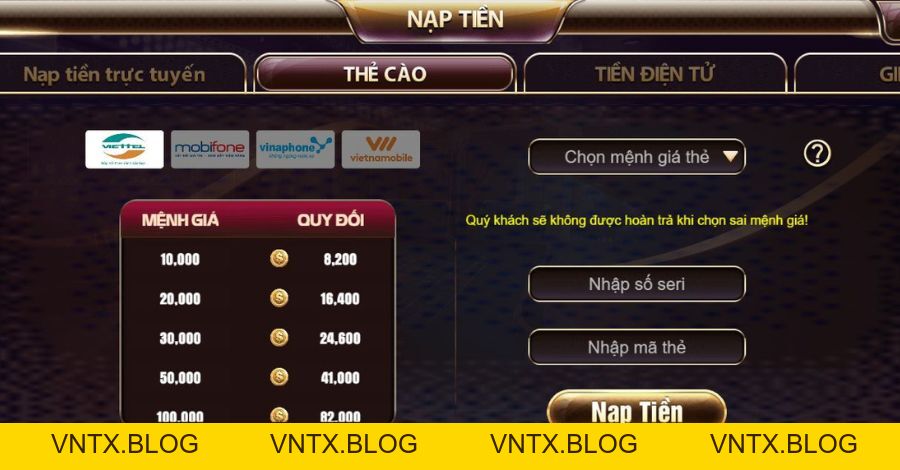 Hướng dẫn tân thủ nạp tiền TDTC thành công trong nháy mắt